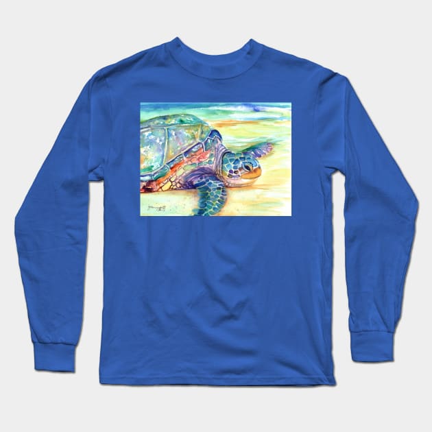 Rainbow Sea Turtle 2 Long Sleeve T-Shirt by KauaiArtist